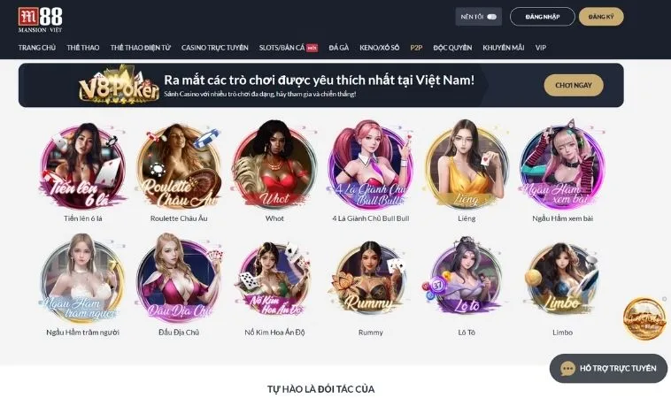 Đa dạng các thể loại game nhanh để trải nghiệm tại M88