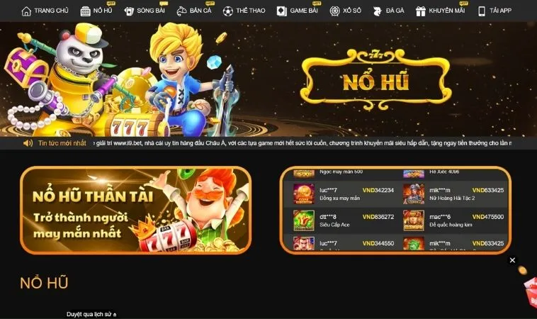 Chơi nổ hũ M88 nhận thưởng cực khủng